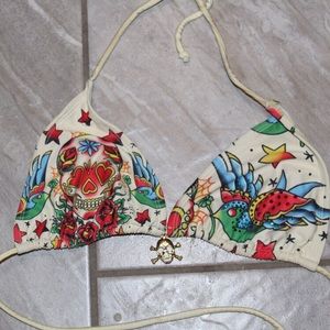 Ed Hardy Style Bikini Top